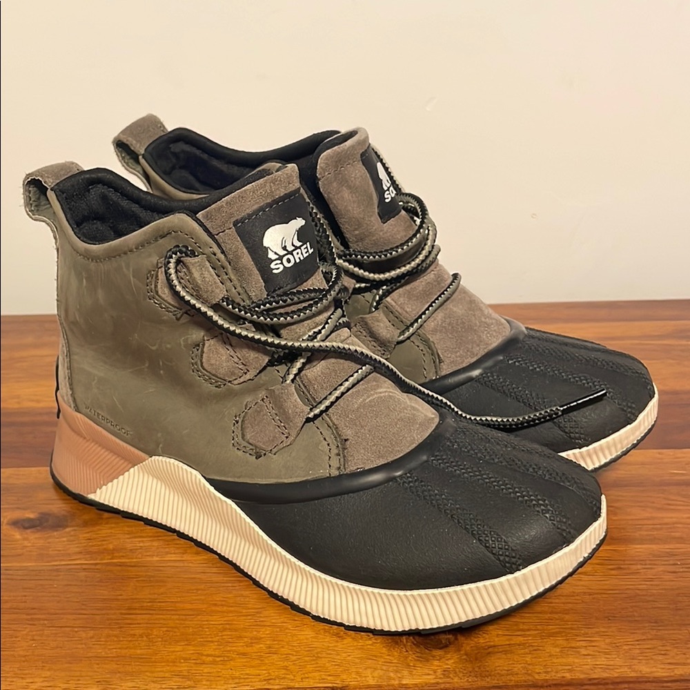 Sorel Black and Brown High-Top Sneakers